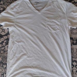 White men's V neck